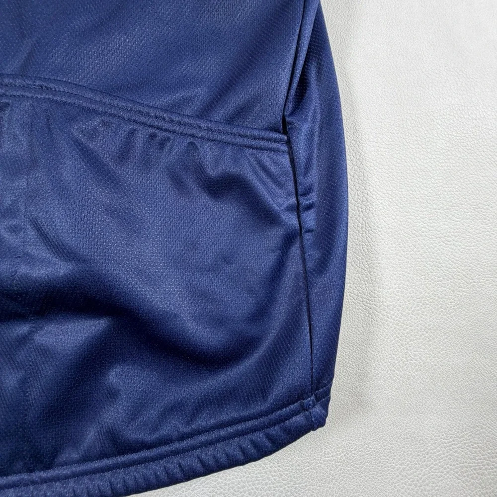 Castelli Mens XXL Navy Blue Full Zip Cycling Jacket Fleece Lined Italian Stripe